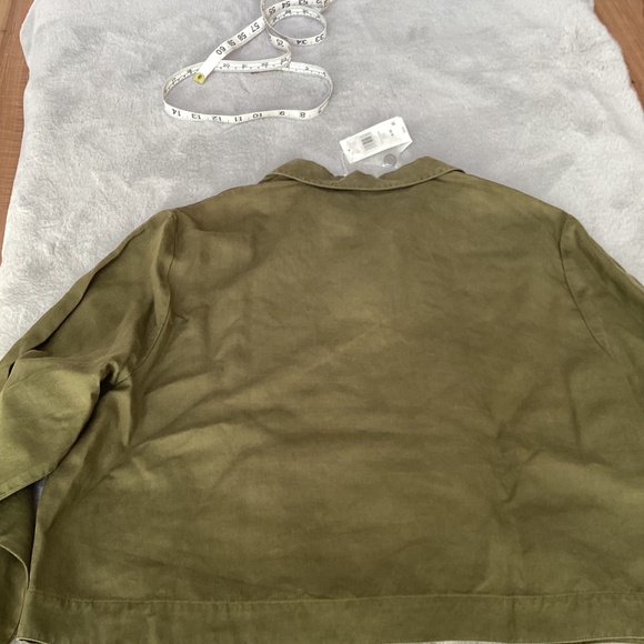 NWT Eileen Fisher crop linen jacket oversize size M - Picture 6 of 9